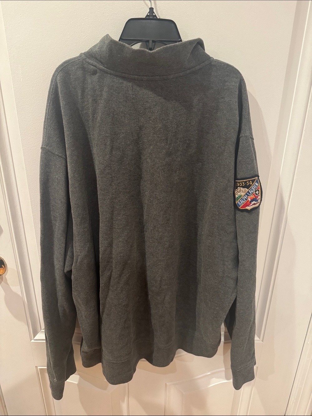 Polo Ralph Lauren Quarter Zip Pullover XXL Gray Big Pony Sweatshirt Men’s - Picture 6 of 6